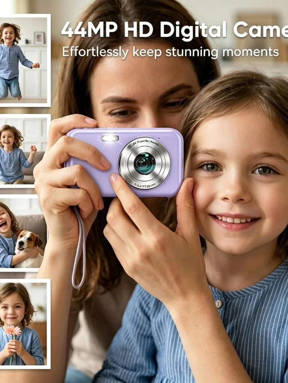NEW 1080P Digital Camera with 32GB Cards - Purple